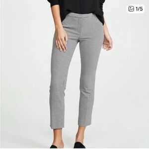 NWT Theory Black and White Checkered Cropped Pants